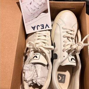 Veja White and Black Sneakers